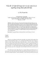 Vấn đề về luật kết hợp mờ và các toán tử có ngưỡng trong khai phá dữ liệu 