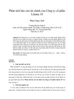 Phân tích báo cáo tài chính của công ty cổ phần lilama 10 