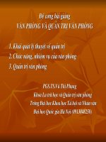 bài giảng Quản trị và quản trị văn phòng