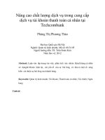 Nâng cao chất lượng dịch vụ trong cung cấp dịch vụ tài khoản thanh toán cá nhân tại techcombank 