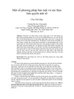 Một số phương pháp bảo mật và xác thực bản quyền ảnh số 