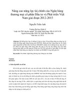 Nâng cao năng lực tài chính của ngân hàng thương mại cổ phần đầu tư và phát triển việt nam giai đoạn 2012 2015