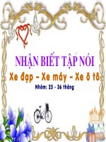 Đề tài nhận biết xe đạp  xe máy  xe ô tô 