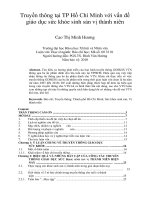 Truyền thông tại TP hồ chí minh với vấn đề giáo dục sức khỏe sinh sản vị thành niên 