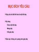 Giáo án dạy bé về đôi dép 