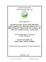 Đánh giá khả năng sinh trưởng, phát triển của một số giống cúc và biện pháp kỹ thuật sản xuất hoa cúc Pha Lê tại Hữu Lũng - Lạng Sơn
