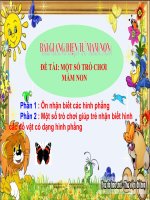 Bài giảng điện tử mầm non đề tài Một số trò chơi mầm non (lớp Mầm)