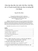 Giáo dục đạo đức cho sinh viên học viện báo chí và tuyên truyền hiện nay theo tư tưởng hồ chí minh 