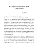 Quản lý nhân lực của doanh nghiệp xây dựng cơ bản