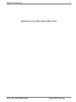 BỘ GIÁO ÁN TỰ CHỌN LỚP 10 MÔN TOÁN