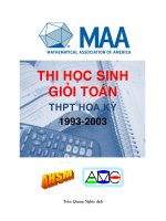 Tổng hợp các đề thi và đáp án kì thi học sinh giỏi môn Toán THPT Hoa Kì (từ trước đến 2014)