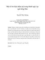 Một số tín hiệu thẩm mỹ trong thành ngữ, tục ngữ tiếng hàn 