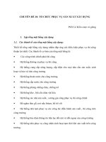 Chuyên đề 10 tổ chức phục vụ sản xuất xây dựng 