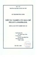 Tiếp tục nghiên cứu bào chế pellet lansoprazol