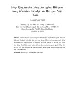 Hoạt động truyền thông của ngành hải quan trong tiến trình hiện đại hóa hải quan việt nam 