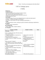 Giáo án tiếng anh 12 unit 10 endangered species