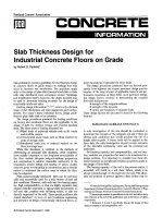 slab thickness design for industrial concrete floors on grade