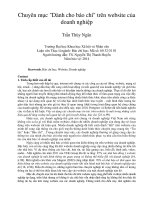 Chuyên mục dành cho báo chí trên website của doanh nghiệp 