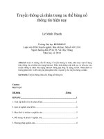 Truyền thông cá nhân trong xu thế bùng nổ thông tin hiện nay 