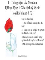 Bài giảng sinh học lớp 9 tham khảo tiết 3 lai một cặp tính trạng TT (5) 