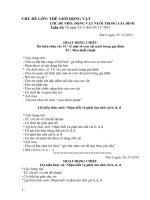 CHỦ đề lớn THẾ GIỚI ĐỘNG vật 