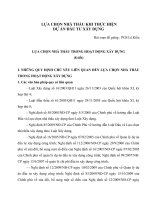 Lựa chọn nhà thầu khi thực hiện dự án đầu tư xây dựng 