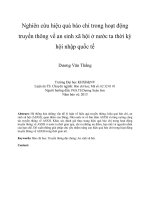 Nghiên cứu hiệu quả báo chí trong hoạt động truyền thông về an sinh xã hội ở nước ta thời kỳ hội nhập quốc tế 