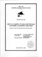 Tiếp tục nghiên cứu bào chế viên bao captopril giải phóng theo nhịp