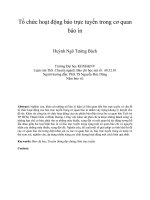 Tổ chức hoạt động báo trực tuyến trong cơ quan báo in 