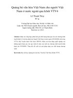 Quảng bá văn hóa việt nam cho người việt nam ở nước ngoài qua kênh VTV4 