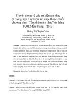Truyền thông về các sự kiện âm nhạc (trường hợp 5 sự kiện âm nhạc thuộc chuỗi chương trình “tâm điểm âm nhạc” từ tháng 1 2012 đến tháng 1 2013) 
