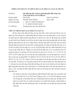 THÔNG TIN TÓM TẮT VỀ NHỮNG KẾT LUẬN MỚI CỦA LUẬN ÁN TIẾN SĨ Đặc điểm địa chất  kiến tạo phần Đông Bắc Bồn trũng Cửu Long trong thời kỳ EoxenOligoxen