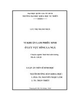 Vi khuẩn lam phiêu sinh ở lưu vực sông la ngà