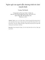 Ngôn ngữ của người dẫn chương trình trò chơi truyền hình 