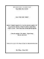 Phát triển dịch vụ ngân hàng điện tử tại ngân hàng TMCP công thương việt nam   chi nhánh tỉnh bình định