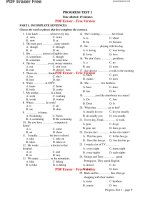 trắc nghiệm ngữ pháp tiếng anh