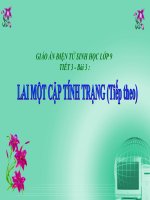 Bài giảng sinh học lớp 9 tham khảo tiết 3 lai một cặp tính trạng TT (3) 