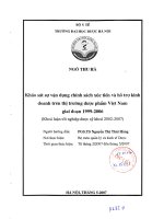 Khảo sát sự vận dụng chính sách xúc tiến và hỗ trợ kinh doanh trên thị trường dược phẩm việt nam giai đoạn 1999   2006