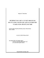 Mô hình tầng chứa cát kết miocen hạ bể cửu long, nguồn gốc, qui luật phân bố và khả năng tích tụ dầu khí