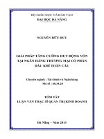 Giải pháp tăng cường huy động vốn tại ngân hàng thương mại cổ phần dầu khí toàn cầu