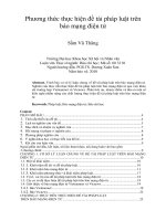 Phương thức thực hiện đề tài pháp luật trên báo mạng điện tử 