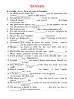 Bài tập tổng hợp các thì tiếng anh 