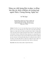 Nâng cao chất lượng báo in phục vụ đồng bào dân tộc thiểu số(khảo sát trường hợp người thái ở tương dương, nghệ an) 