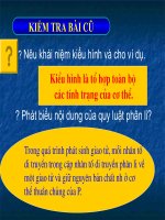 Bài giảng sinh học lớp 9 tham khảo tiết 3 lai một cặp tính trạng TT (12) 