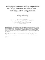 Hoạt động xã hội hóa sản xuất chương trình của đài truyền hình thành phố hồ chí minh – thực trạng và định hướng phát triển 