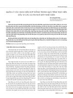 Quản lý các giao diện hợp đồng trong quá trình thực hiện đầu tư các dự án nhà máy nhiệt điện