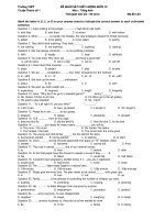 Đề thi khảo sát chất lượng đầu năm lớp 12 môn tiếng anh năm học 2015   2016 trường THPT thuận thành số 1, bắc ninh