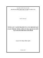 Bản full  năng lực cạnh tranh của các khách sạn 4 sao thuộc tổng công ty du lịch sài gòn tại thành phố hồ chí minh luận văn ths  du lịch 
