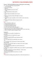 Viết lại câu tiếng anh 