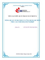 Tổng quan về dự báo và ứng dụng dự báo nhu cầu cho doanh nghiệp